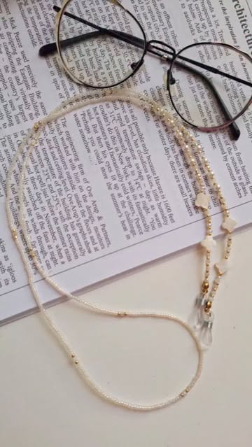 بند عینک دست‌ساز با منجوق های میوکی و توهو