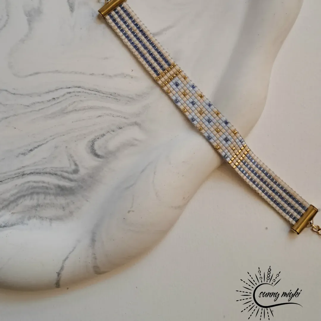 دستبند مینیمال منجوق بافی